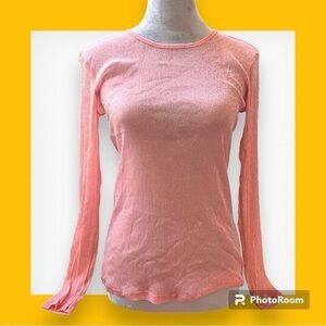 BelleLovin Pink Glitter Long Sleeve Top Medium
